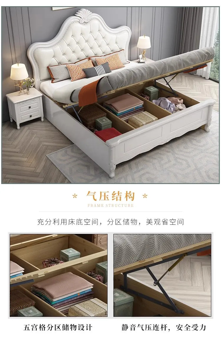 Bedroom Furniture Single Bed Twin Beds Luxury Double Base Frame Modern Queen Size Frames Bedframe Home Family Upholstered WW